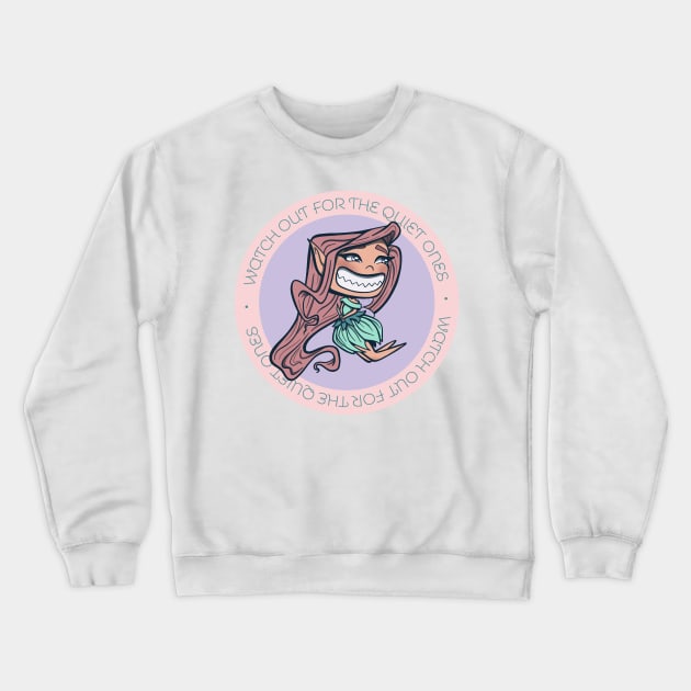 Quiet Danger Fairy Crewneck Sweatshirt by JBeasleyDesigns